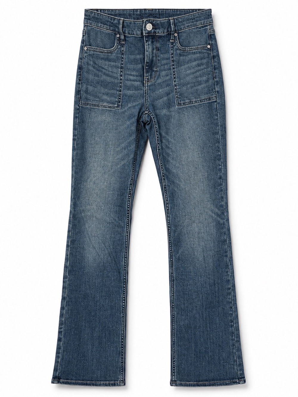 WHBM High Rise Everyday Soft Patch Pocket Bootcut Jeans Longer Inseam 26x32‎